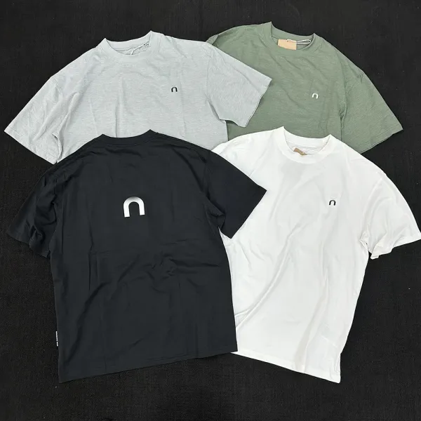 Design Minimal Logo T-Shirt Charcoal Gray T-Shirt - 4