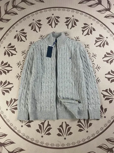Polo Ralph Lauren Cable Knit Zip-Up Cardigan White Outerwear.cardigan - 5