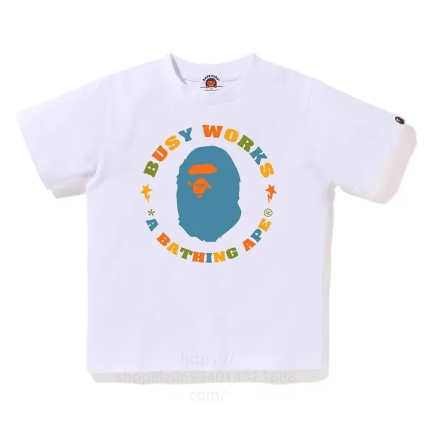 A Bathing Ape Busy Works Graphic T-Shirt White - 1