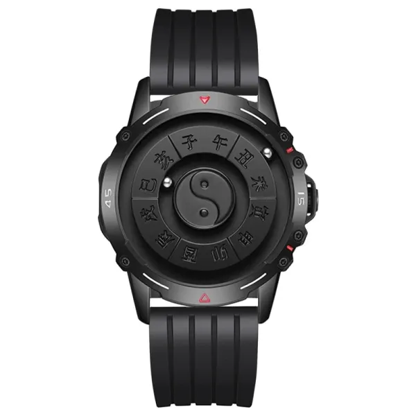 Design Yin Yang Chrono Black Smartwatch Smartwatches - 1