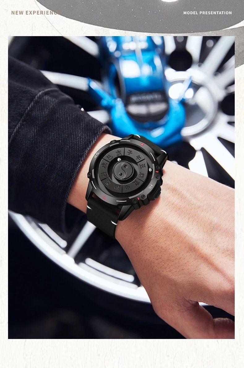 Design DEBODEMAY Yin Yang Luminous Chinese Zodiac Watch Black Accessories.watches - 19