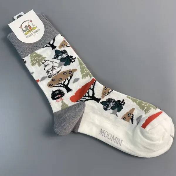 Design Moomin Story Guide Socks White Multicolor Socks - 1