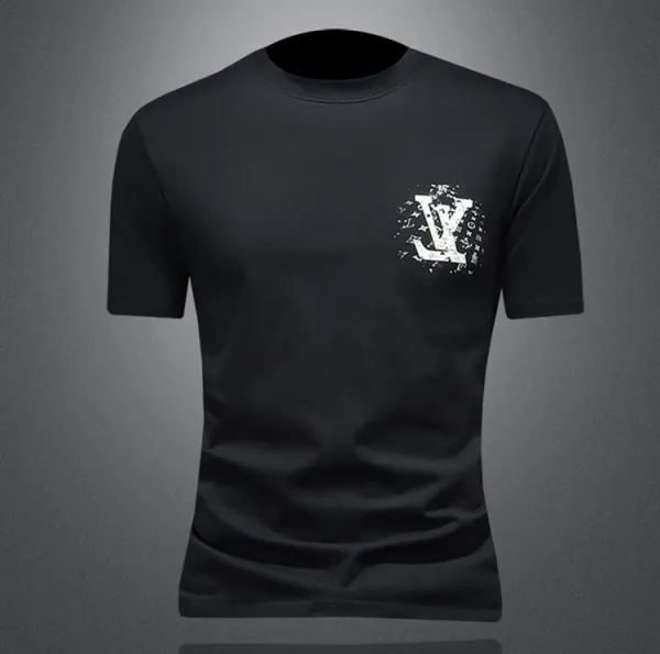 Louis Vuitton LV Monogram Distressed Print White T-Shirt Tops.t Shirts - 2