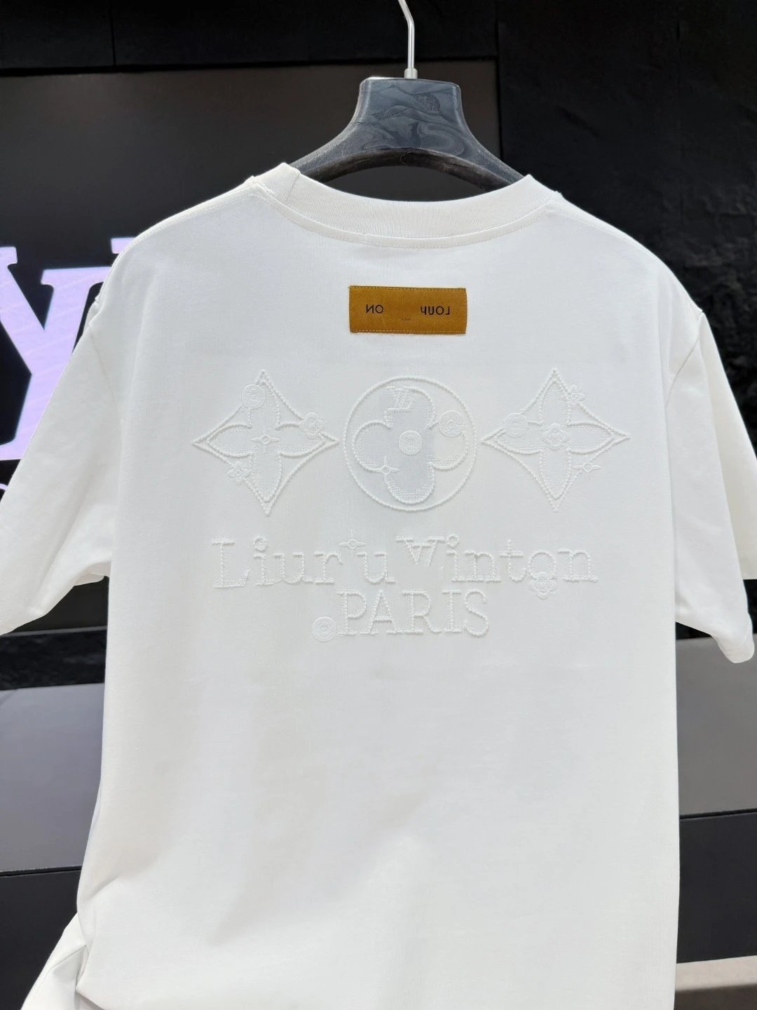Louis Vuitton Embroidered Monogram V T-Shirt White - 21