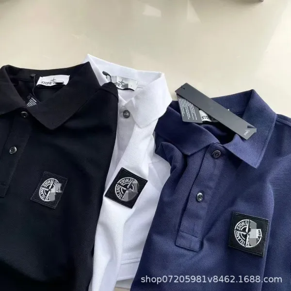 Stone Island Black Patch Polo Shirt - 6
