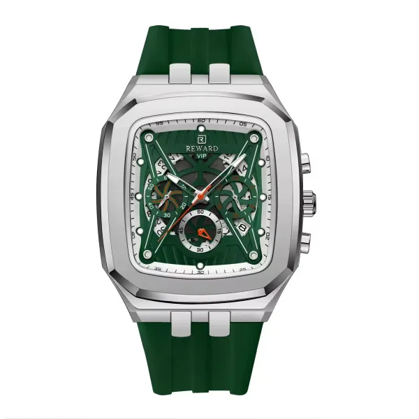 Design Reward VIP Chronograph Green Mechanical Watch Watches - 1
