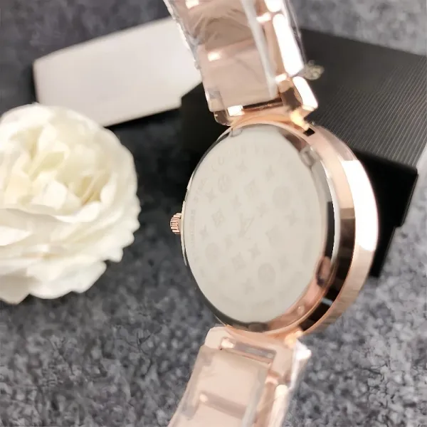 Louis Vuitton Monogram Dial Quartz Watch Silver Gray Watches - 8