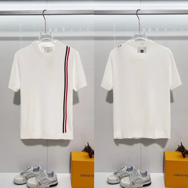 Thom Browne Stripe Knit T-Shirt White - 1