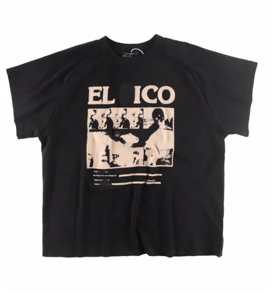 Design El Ico Graphic Print Black T-Shirt T-Shirts - 1