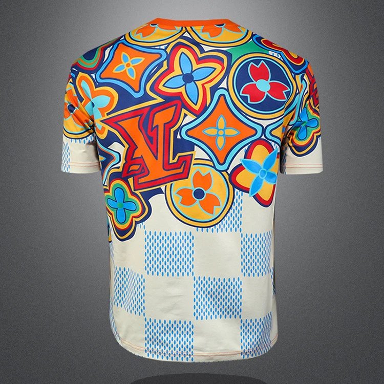 Design Multicolor Graphic Print T-Shirt - 8