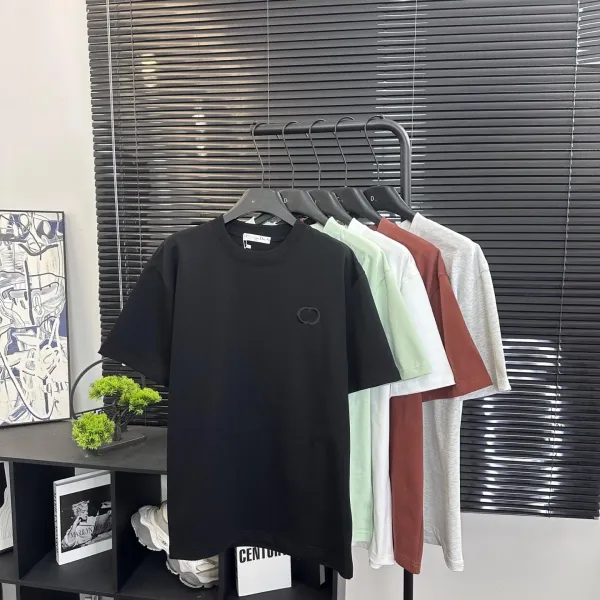 Dior CD Logo Embroidered Oversized T-Shirt Black - 1