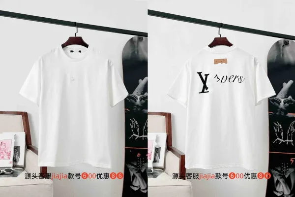 Design LV x Versace Logo Print White T-Shirt T-Shirts - 1