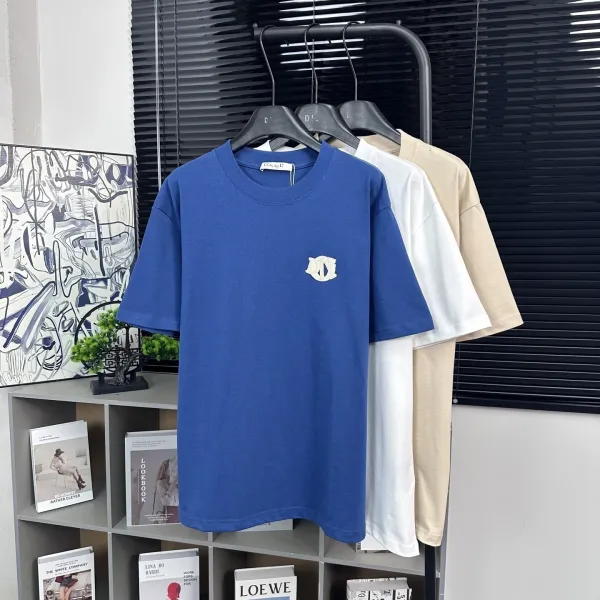 Design Embroidered Logo Oversized T-Shirt Beige - 8