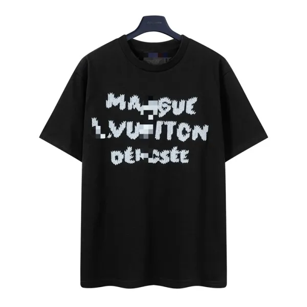 Louis Vuitton Maison Margiela Pixelated Logo Black T-Shirt - 1