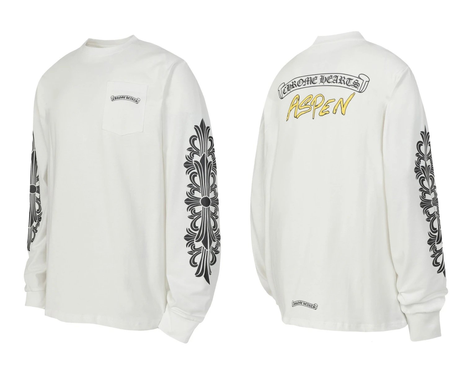 Chrome Hearts Multi-Logo Long Sleeve T-Shirt White - 41