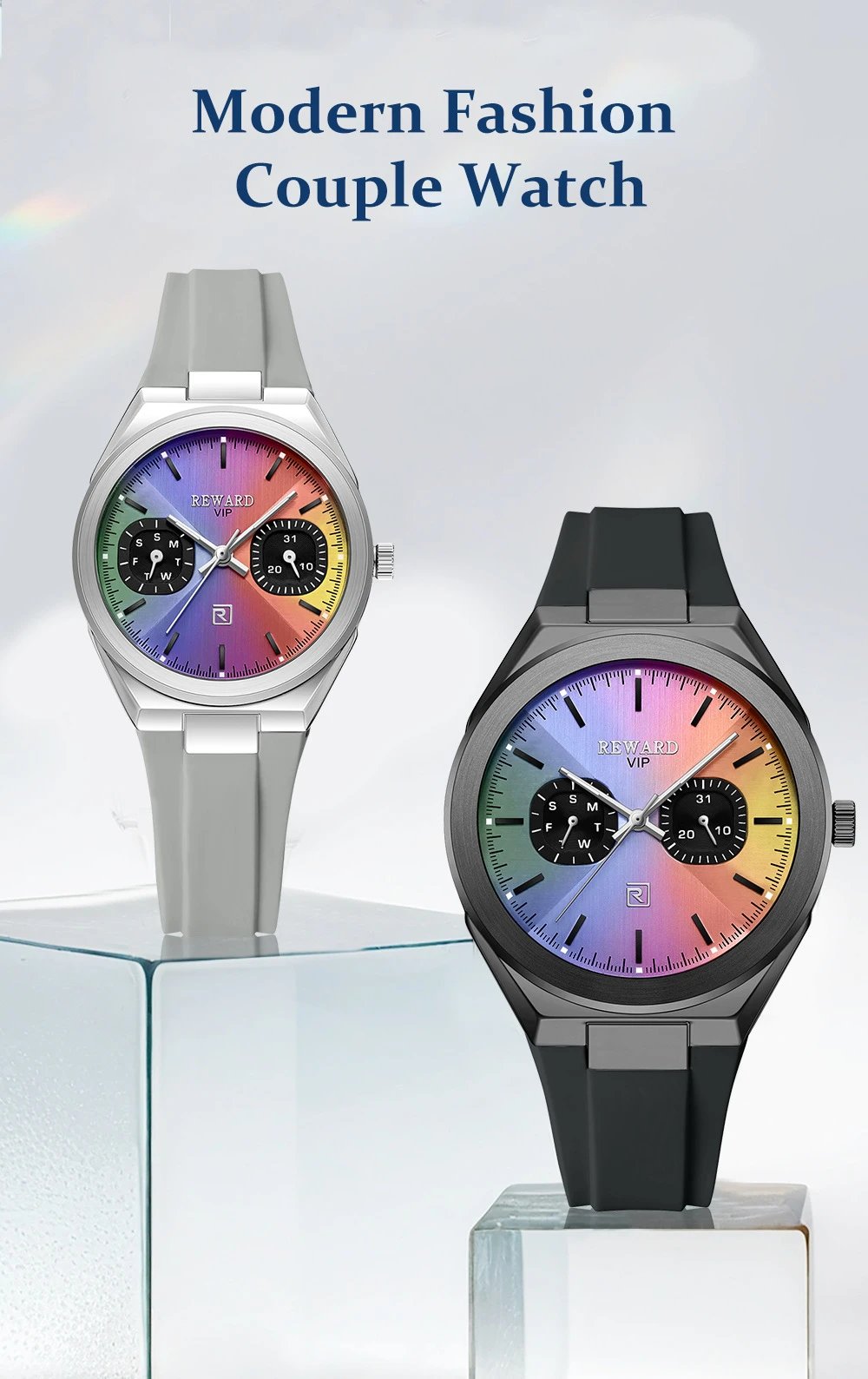 Design Reward VIP Chronograph Purple Gold Watch Watches - 4