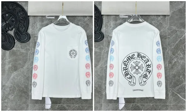Chrome Hearts Logo Print Long Sleeve T-Shirt White - 1