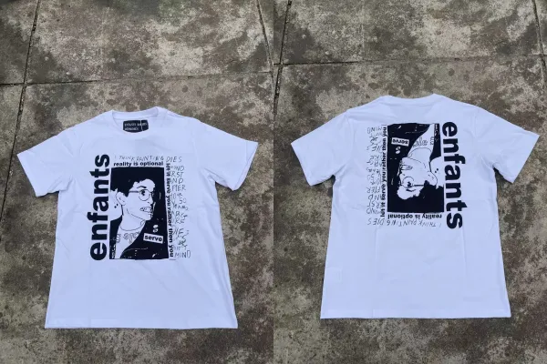 Design EIRID Graphic Print T-Shirt Blue - 12