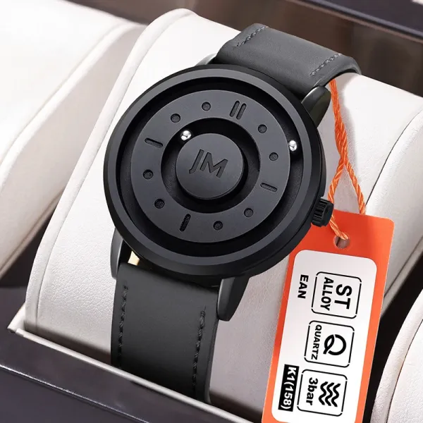 Design JM K1 (158) Black Stainless Steel Quartz Watch Watches - 1