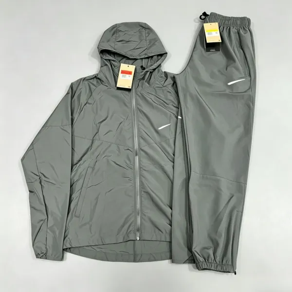 Nike Windrunner Hooded Jacket Black Windbreaker - 7