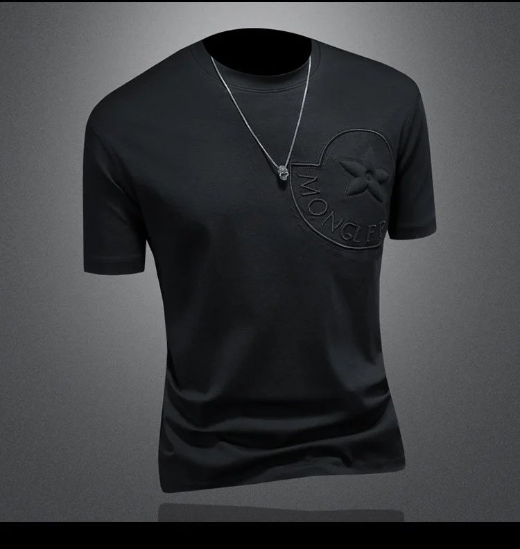Moncler Logo Embossed White T-Shirt - 7