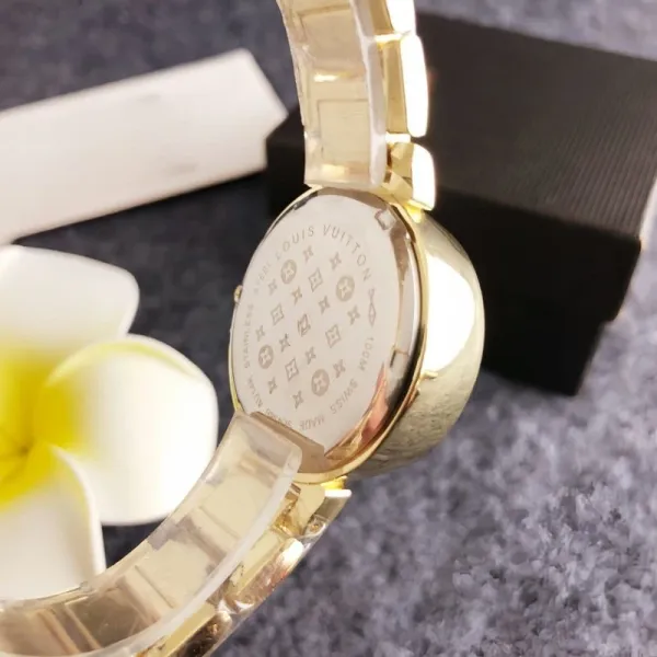 Louis Vuitton Monogram Print Gold-Tone Quartz Watch Watches - 11