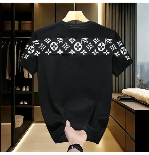 Louis Vuitton Monogram Print T-Shirt and Shorts Set Black - 7