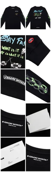 Chrome Hearts Raglan Long Sleeve T-Shirt White Pink - 6