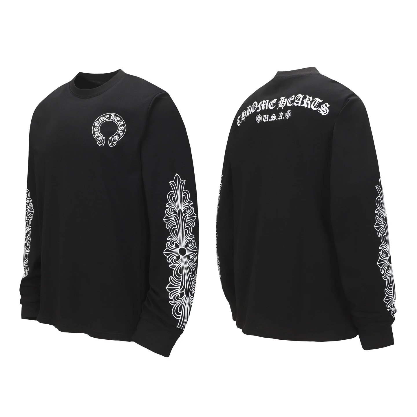 Chrome Hearts Multi-Logo Long Sleeve T-Shirt White - 12