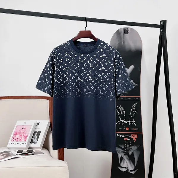 Louis Vuitton Monogram Gradient Print T-Shirt Navy - 1