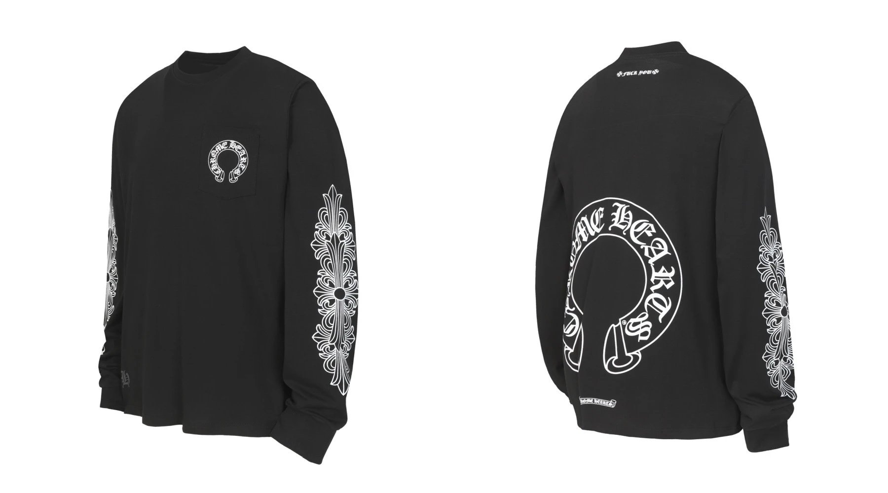 Chrome Hearts Multi-Logo Long Sleeve T-Shirt White - 24