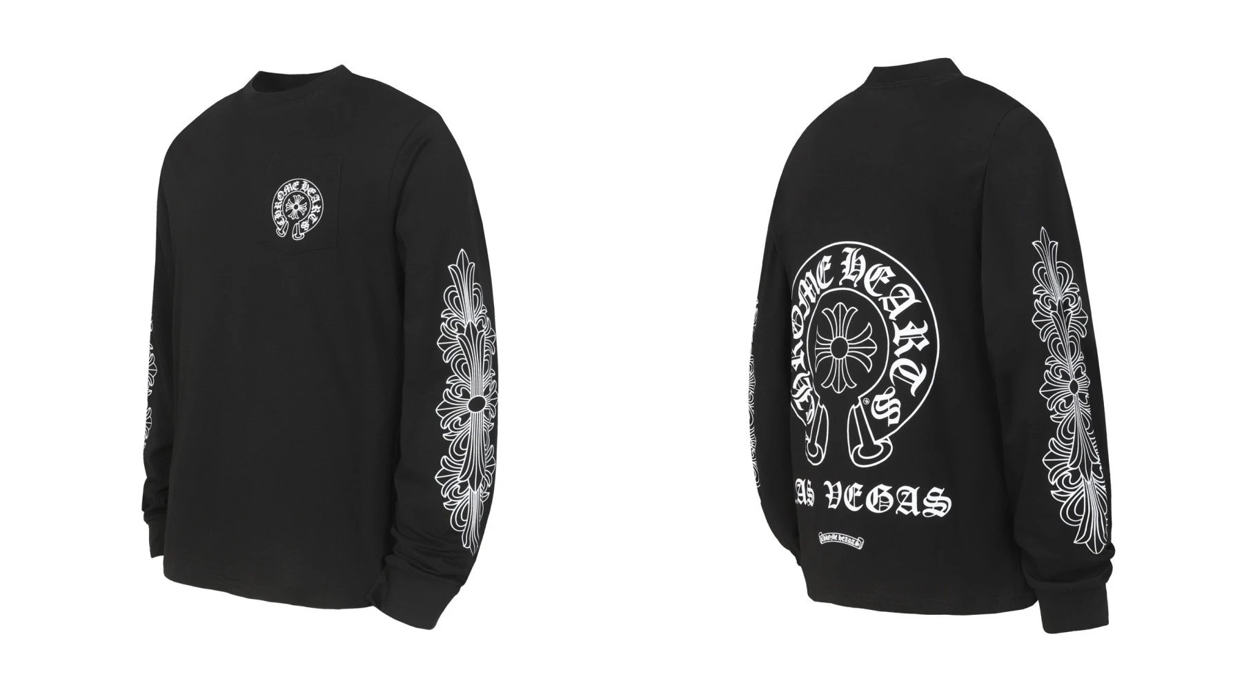 Chrome Hearts Multi-Logo Long Sleeve T-Shirt White - 30
