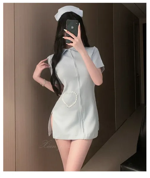 Design Nurse Costume Dress Pink - 8
