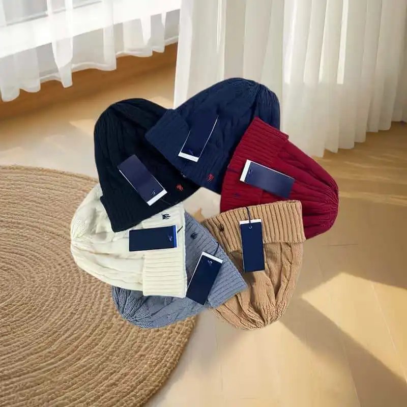 Polo Ralph Lauren Cable Knit Beanie Navy Hats - 3