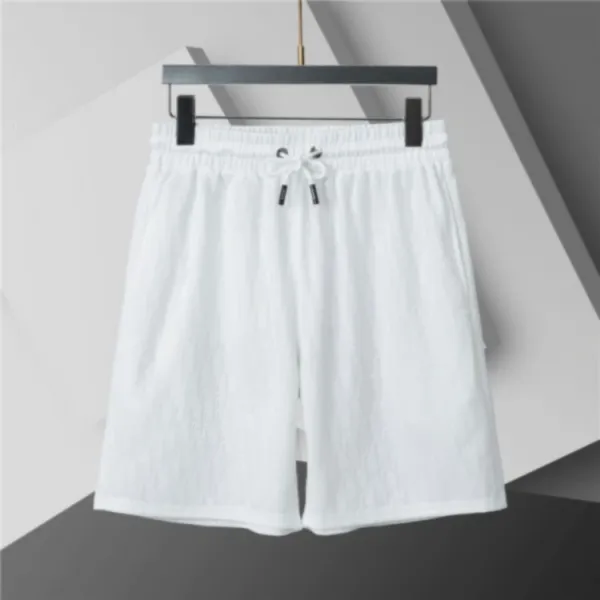 Design Drawstring Waist Shorts White - 1