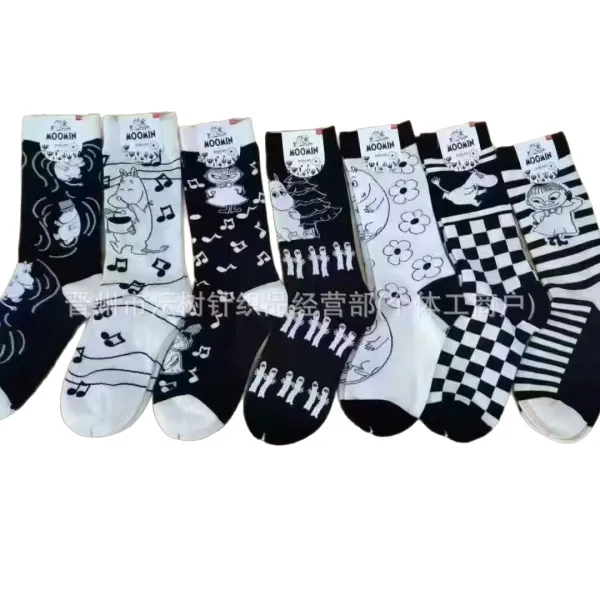 Design Moomin Story Guide Socks Black Multicolor Socks - 9