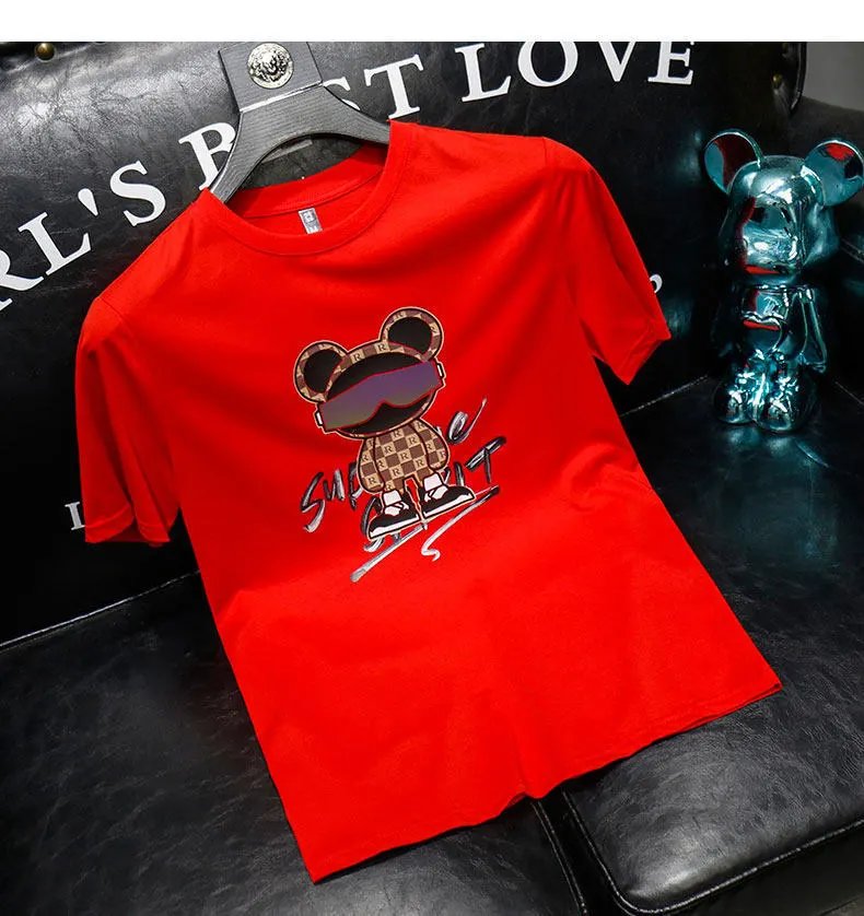 Design Bear Graphic Print Black T-Shirt - 11