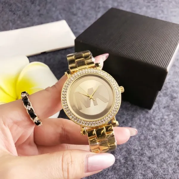Michael Kors MK Logo Crystal-Embellished Silver Watch Watches - 7