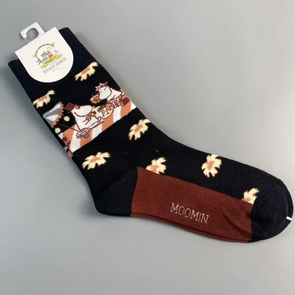 Design Moomin Story Guide Socks Black Multicolor Socks - 1