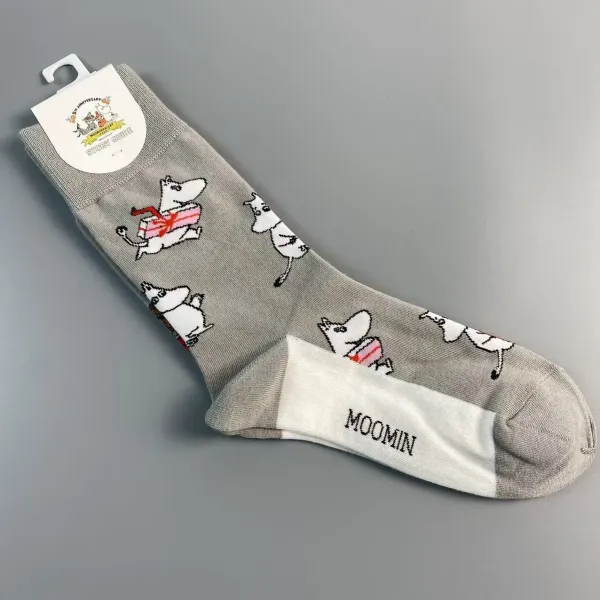 Design Moomin Story Guide Socks Gray Socks - 1