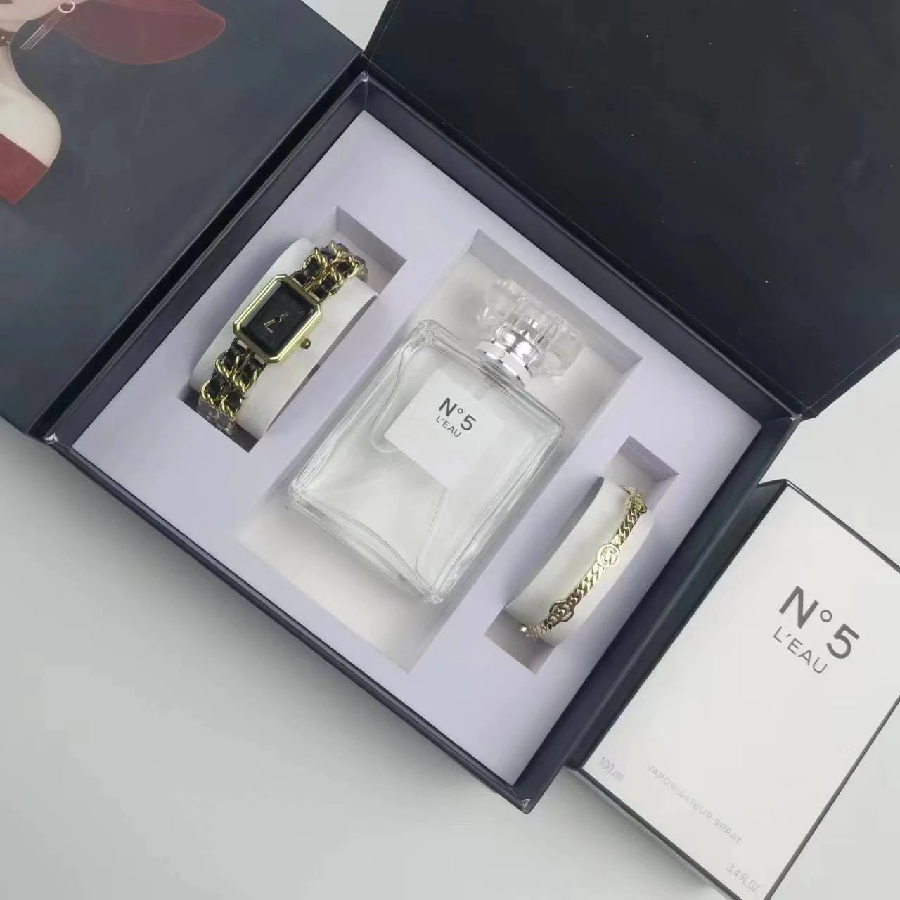 Chanel N°5 L'Eau Perfume Set with Silver-Tone Watch and Bracelet - 3