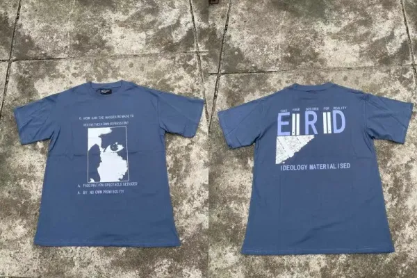 Design EIRID Graphic Print T-Shirt Blue - 10