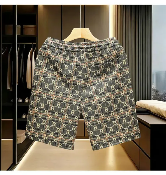 Balenciaga Logo-Print Checkered Shorts Multicolor - 9