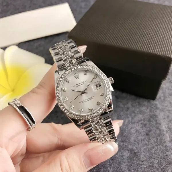 Rolex Oyster Perpetual Datejust Pink Dial Diamond Bezel Stainless Steel Watch Watches - 5