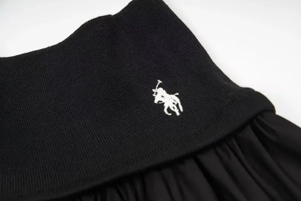 Fred Perry Polo Shirt Gray with Black Tennis Skirt - 22