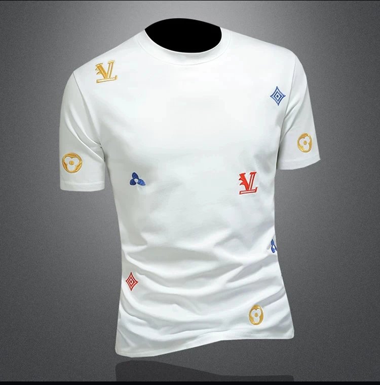 Louis Vuitton Multicolor Logo-Embellished White T-Shirt - 11