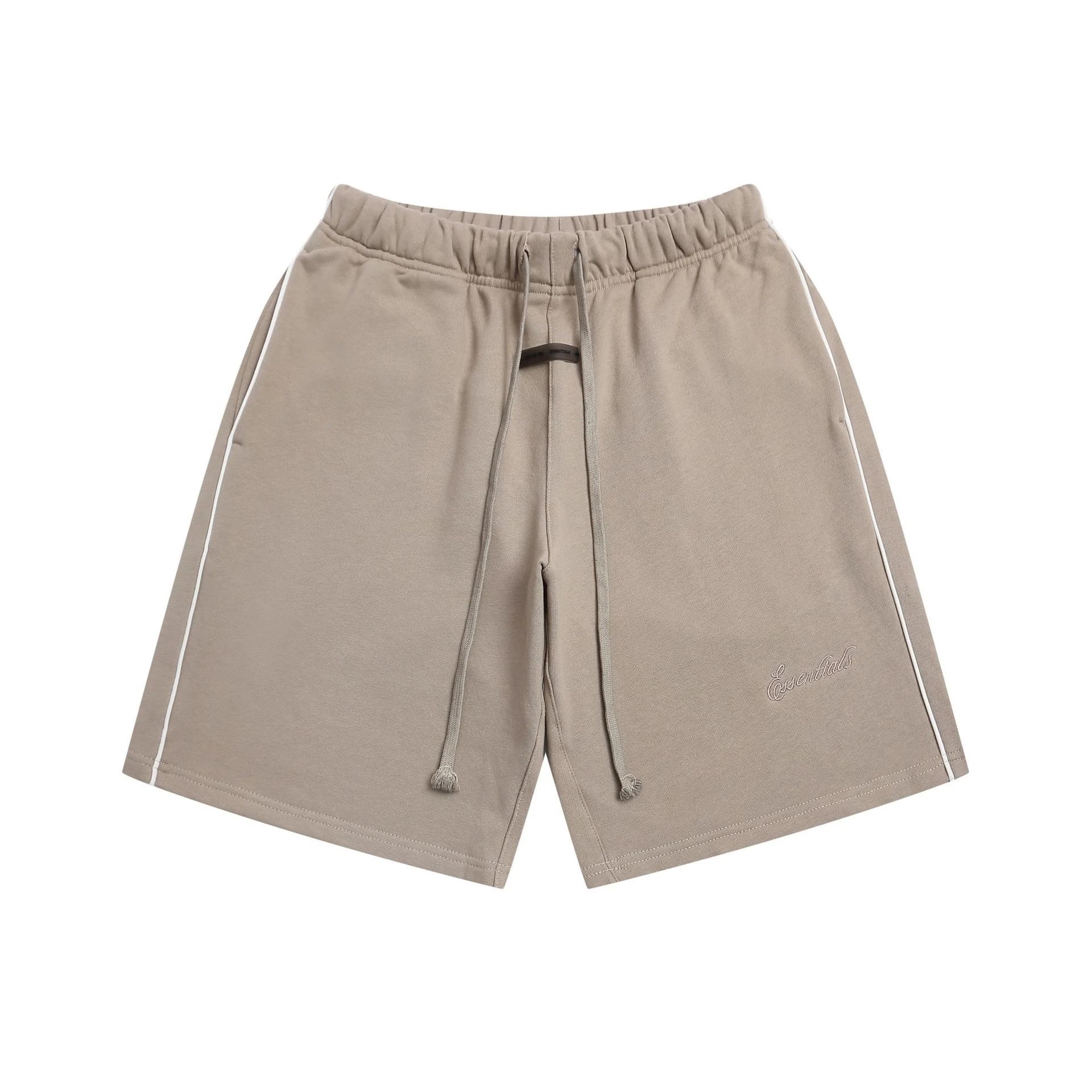 Essentials Drawstring Waist Shorts Beige Shorts - 16