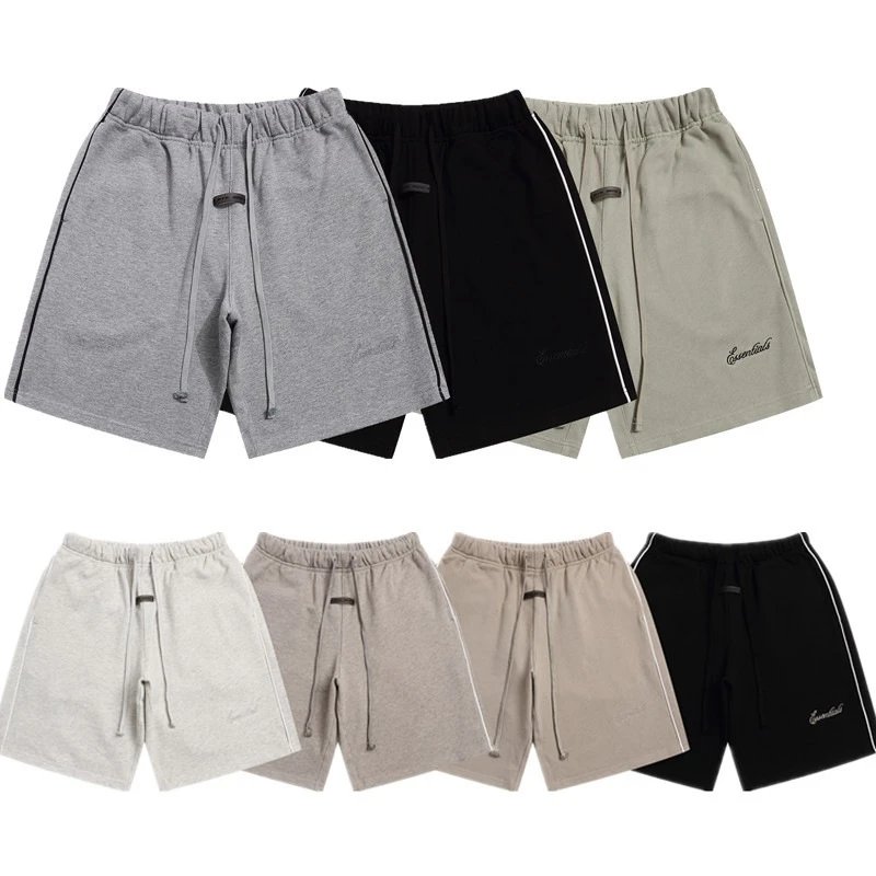 Essentials Drawstring Waist Shorts Beige Shorts - 3