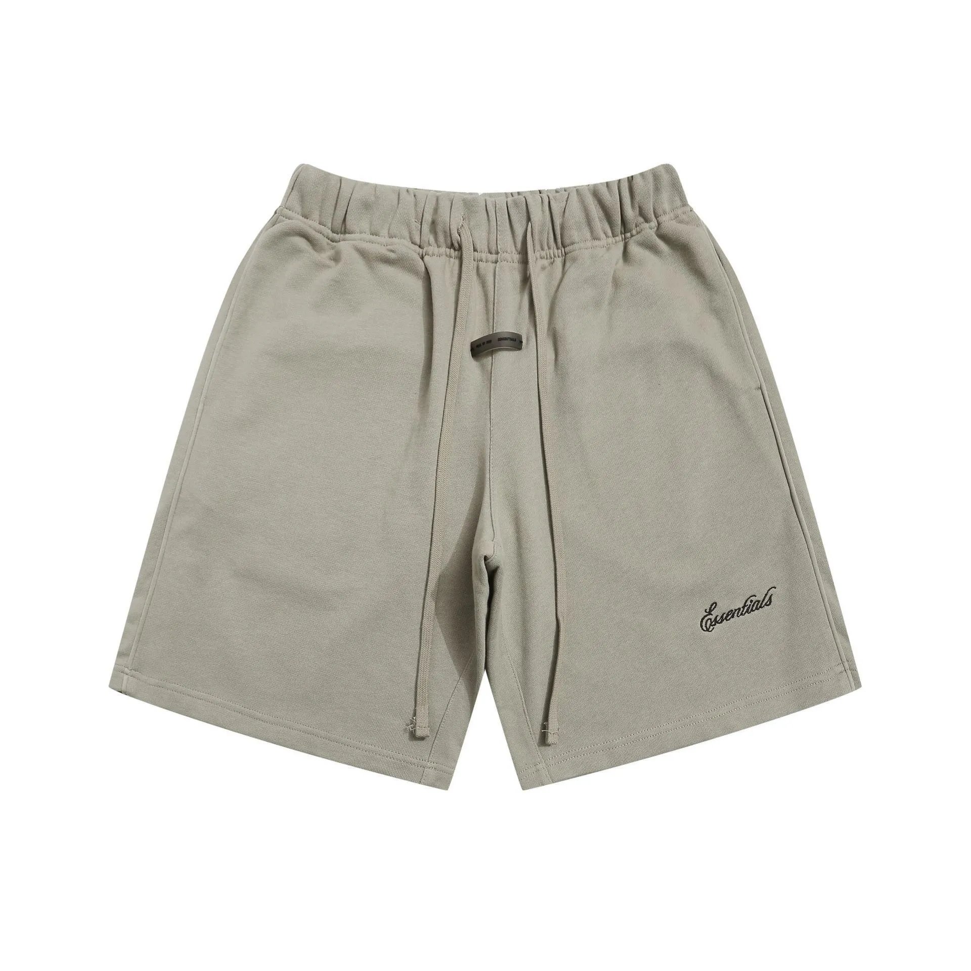 Essentials Drawstring Waist Shorts Beige Shorts - 6