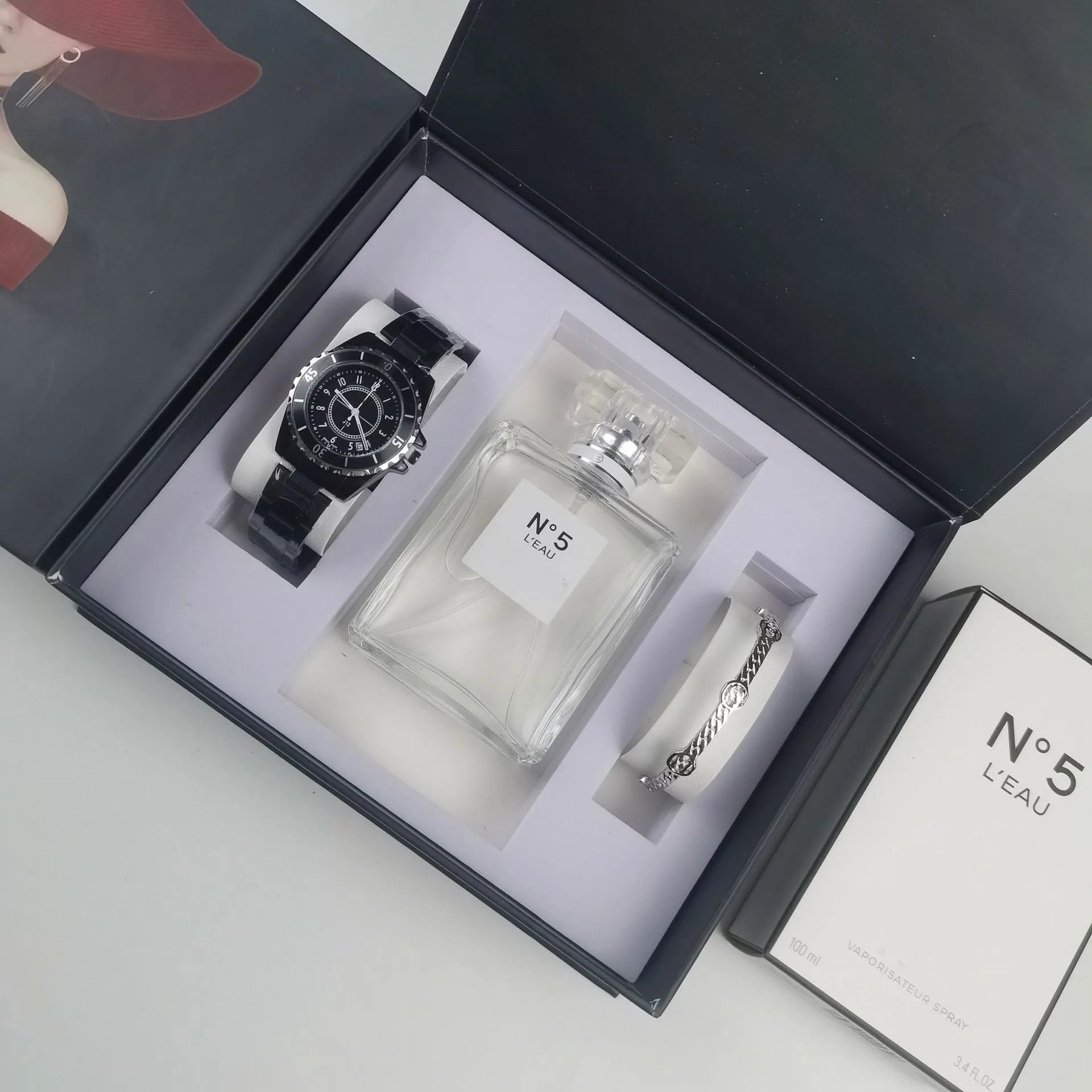 Chanel N°5 L'Eau Perfume Set with Silver-Tone Watch and Bracelet - 19